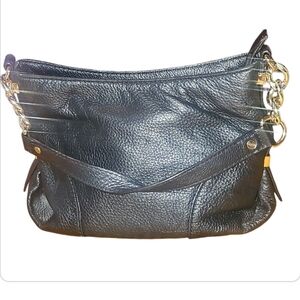 Michael Kors black small purse. EUC h7"xw11" approx big inside. Gold hardware